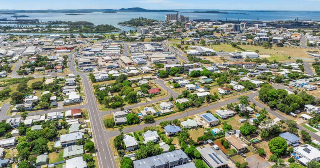 Residential street in West Gladstone, Queensland